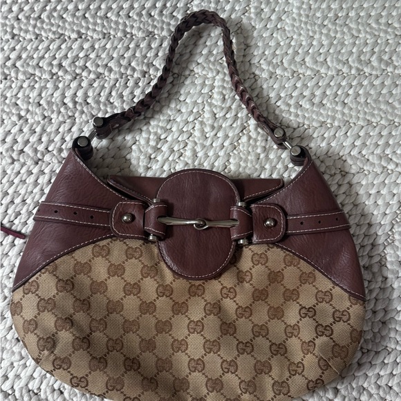 Gucci Brown and Cream Shoulder Bag - Picture 1 of 6